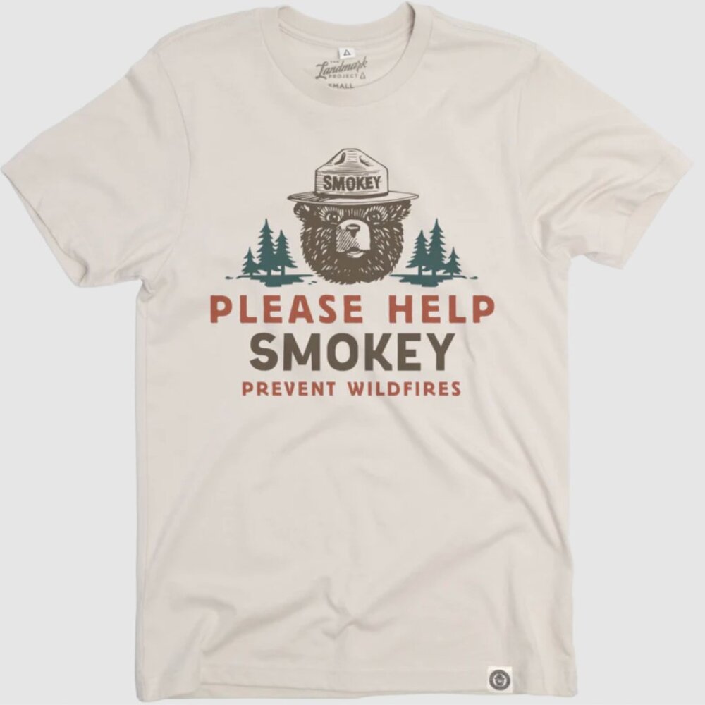 Smokey The Bear T-Shirt Short Sleeve Top Landmark Project, Small